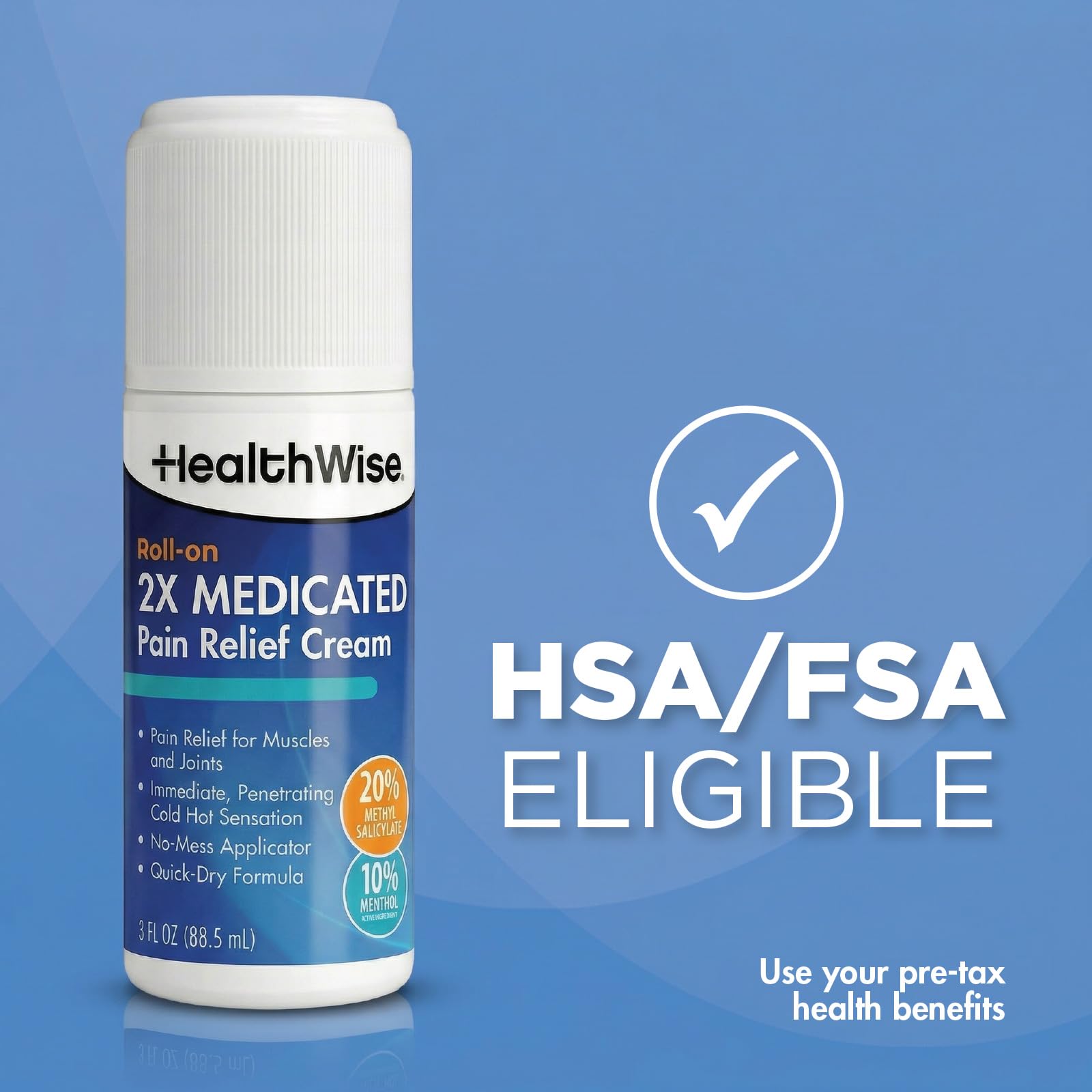 HealthWise 2X Medicated Pain Relief Roll-On, 3 oz — Amazon image 11