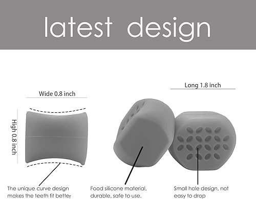 Miniatura 2 de Ejercitador de mandíbula para hombres y mujeres, entrenador de mandíbula novato, ejercitador de mandíbula para una cara más definida (gris)
