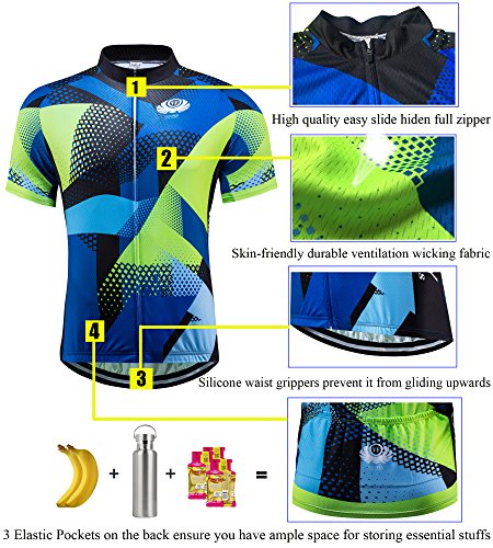 voofly Men's Bike Jersey Cycling Shorts Padded Medium - Thumbnail 4