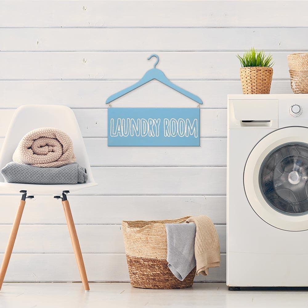 Targa in legno con scritta Laundry Room for Same Day Service, con scritta Do It Yourself, in legno, decorazione artistica da parete in stile retrò, decorazione da parete per casa, lavanderia