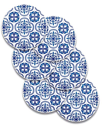 Sonemone Blue 15-Piece Dinnerware Set - Service For 4, Salad Plates, Dinner Plates, Appetizer Plates, Serving Platter, Microwave & Dishwasher Safe #TOP3