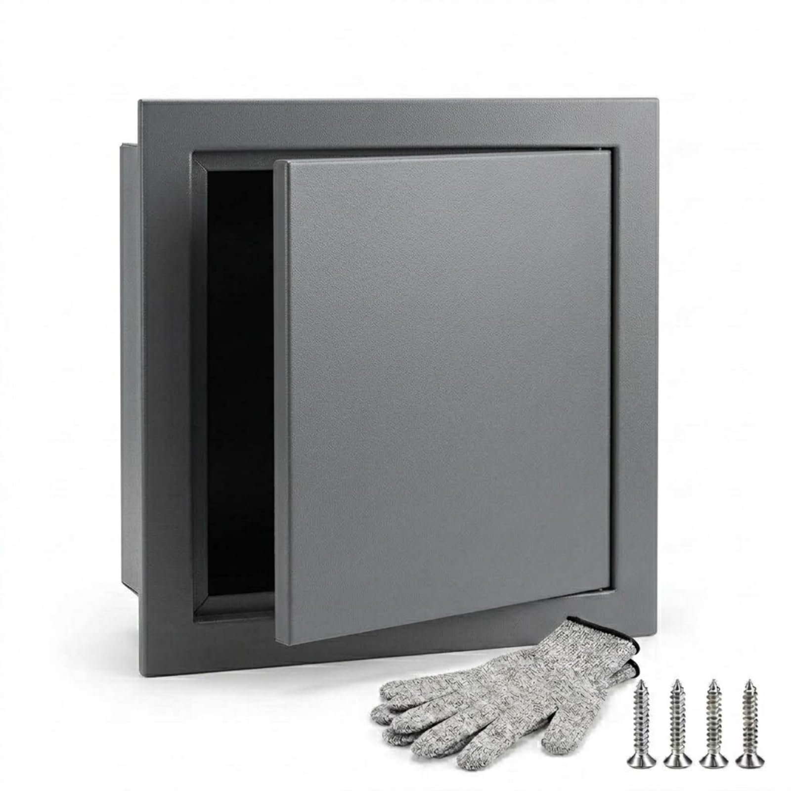Access Panel 300x300 mm Magnetic Inspection Hatch Push-to-Open Flush Fit Service Door for Plumbing Electrical Wall Ceiling Paintable Maintenance Hole Cover Easy Access(Gray,300x300mm)