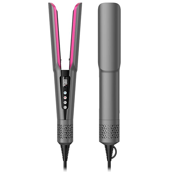 slopehill 2-in-1 Hair Straightener and Blow Dryer, Professional Flat Iron with High-Speed Airflow Technology for Straight, Smooth Hair