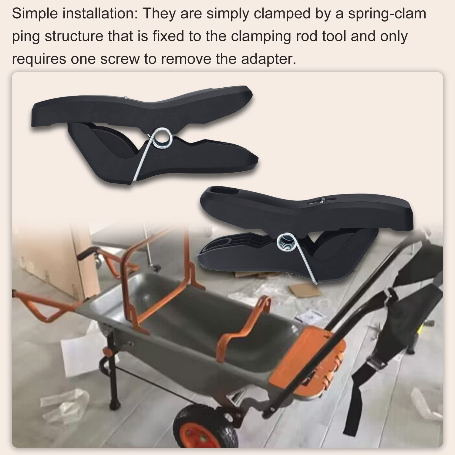 Universal Schubkarre Aerocart Werkzeughalter, für Worx Aerocart, Gorilla Work Wagon - für Transport Werkzeug Harke Schaufel, Heimgabel usw. - Allgemein kompatibel mit den meisten Marken von Einrädern