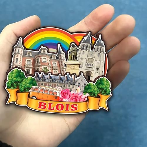 Miniatura 4 de Blois Centre-Val de Loire Francia - Imán de madera para nevera, colección 3D, hecho a mano, viajes, ciudad, recuerdos, nevera, regalo para