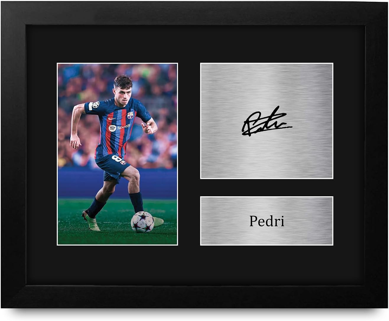 HWC Trading Pedri Barcelona Gifts Printed Signed Autograph Picture for Soccer Fans and Supporters - US Letter Framed