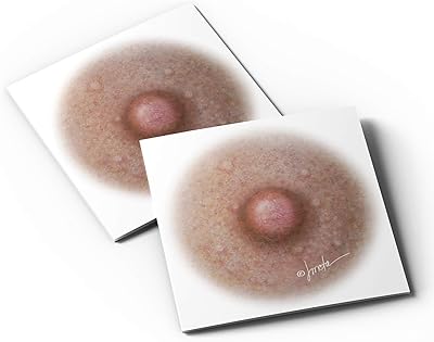 Breast Cancer Temporary Tattoos for Women - 10 Pairs, Areola Temporary Tattoo, Post Mastectomy Temporary Tattoo, Post Surgery Nipple Solution, Fitzpatrick Scale Color #3 (1.5 inch) Standard Size