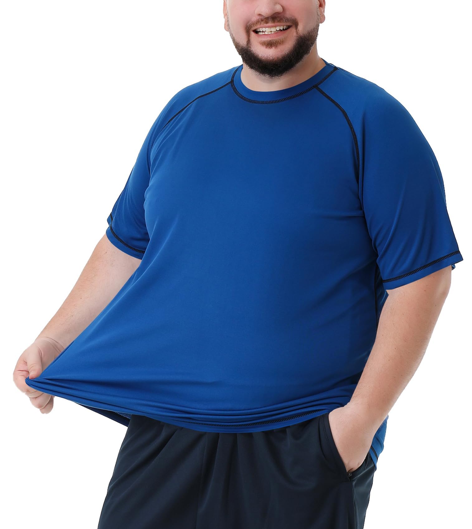 Mens Big & Tall Rash Guard UPF 50+