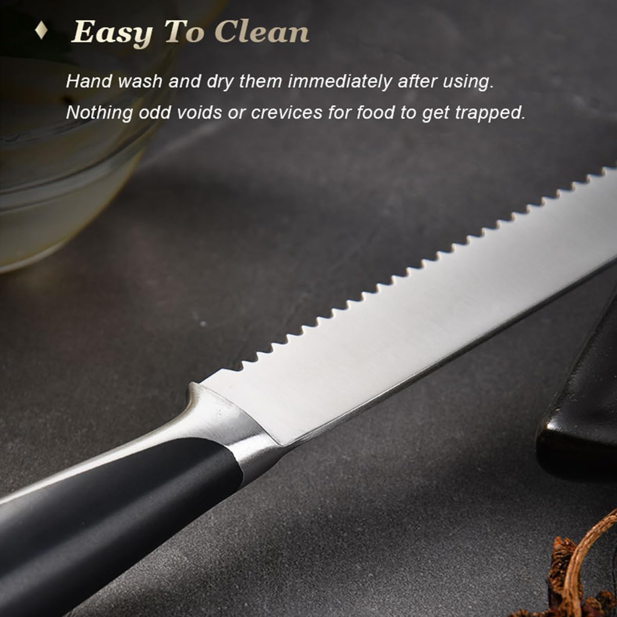 Steak Knives Set of 12, Steak Knife 5 Inch Serrated Steak Knives with Ergonomic Handles,High Carbon Stainless Steel Steak Knife Set - Ideal for Table Dinners and Fruit Pairing