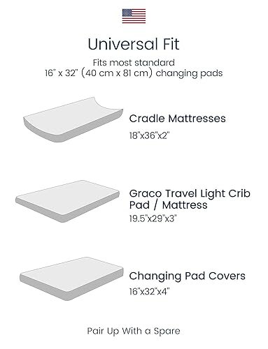 Miniatura 3 de TotAha Fundas elásticas de alta calidad para cambiador (paquete de 4) hipoalergénicas, cómodas y sedosas, suaves como la mantequilla, efecto