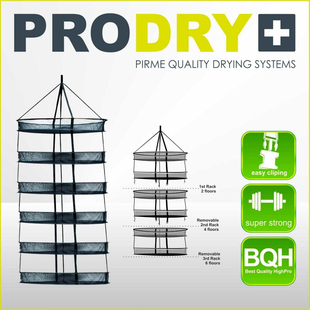 GARDEN HIGHPRO | PRODRY Malla de Secado 95cm de diámetro x 6 Niveles | Tela microperforada