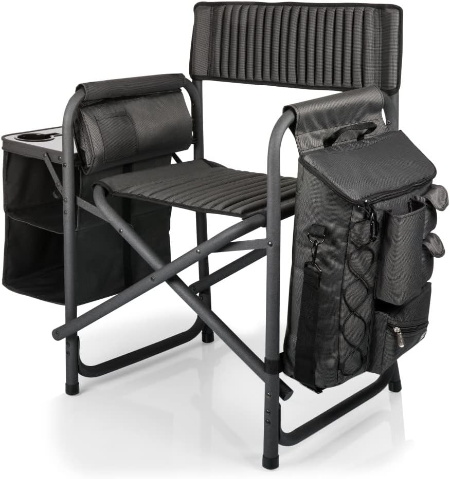NCAA LSU Tigers Fusion Camping Chair with Side Table and Soft Cooler - Beach Chair for Adults - Lawn Chair