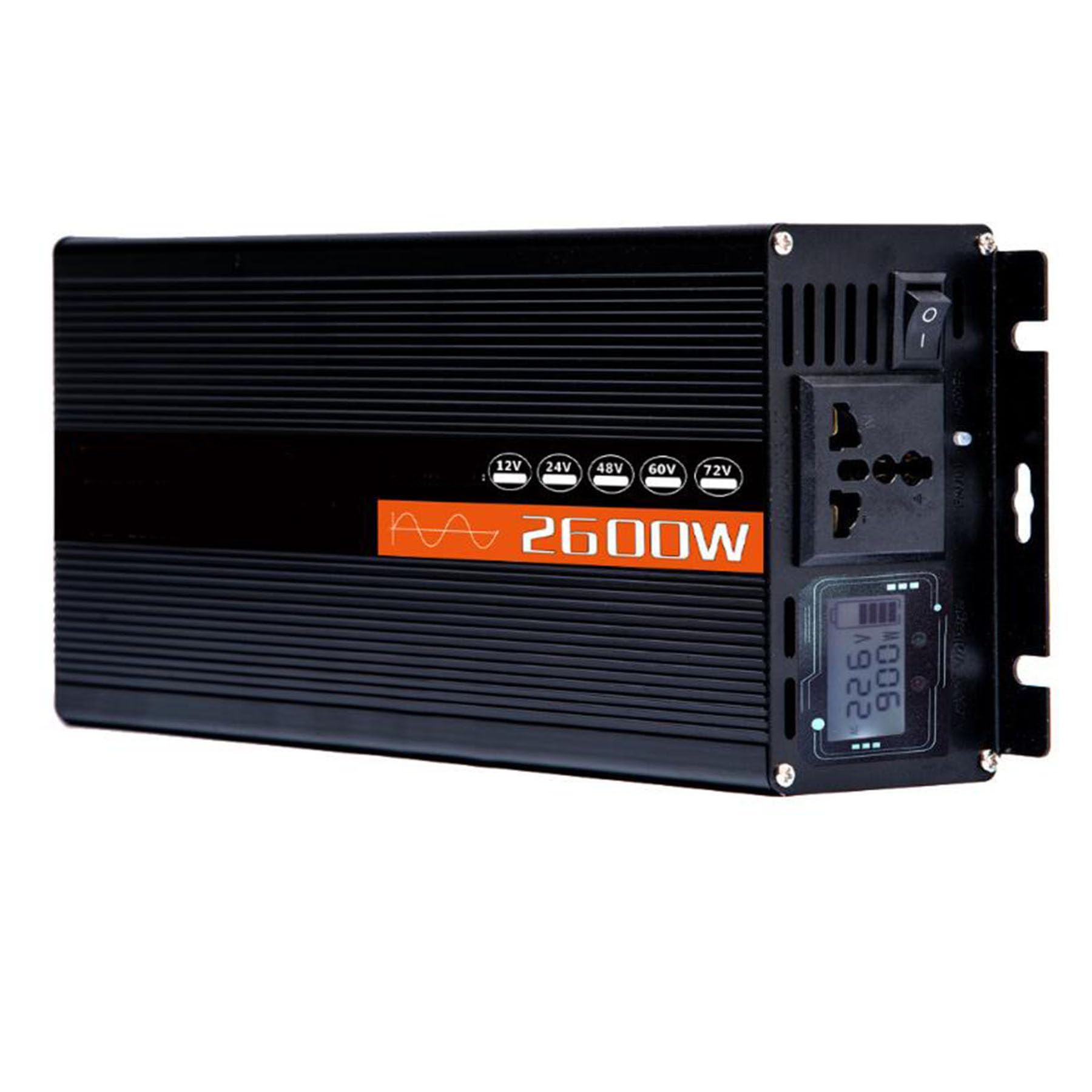 Onduleur 2600 W conversion 12V 220V avec double prise CA pour camping-car