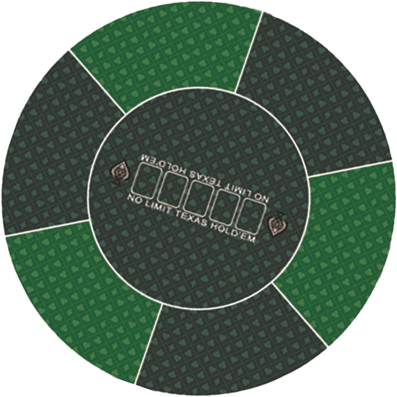 Rubber Poker Mat 23x23in Round Poker Mat for Texas Holdem Poker