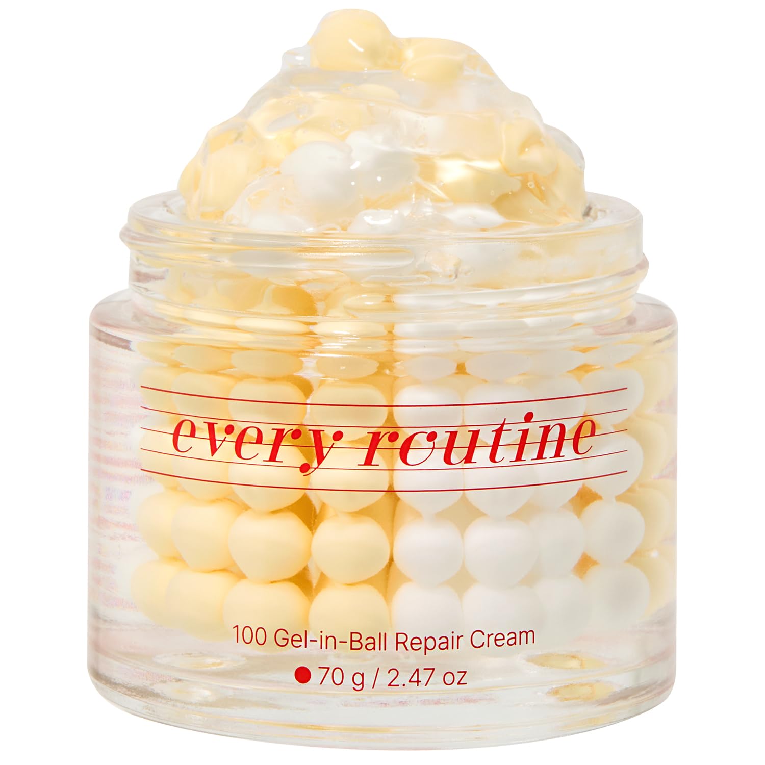 100 Gel-in-Ball Repair Cream – Hydrating Burst Gel-Ball Moisturizer for Barrier Repair, Plumping & Soothing Daily Facial Cream with Cica and Hyaluronic Complex (70 g / 2.47 oz)