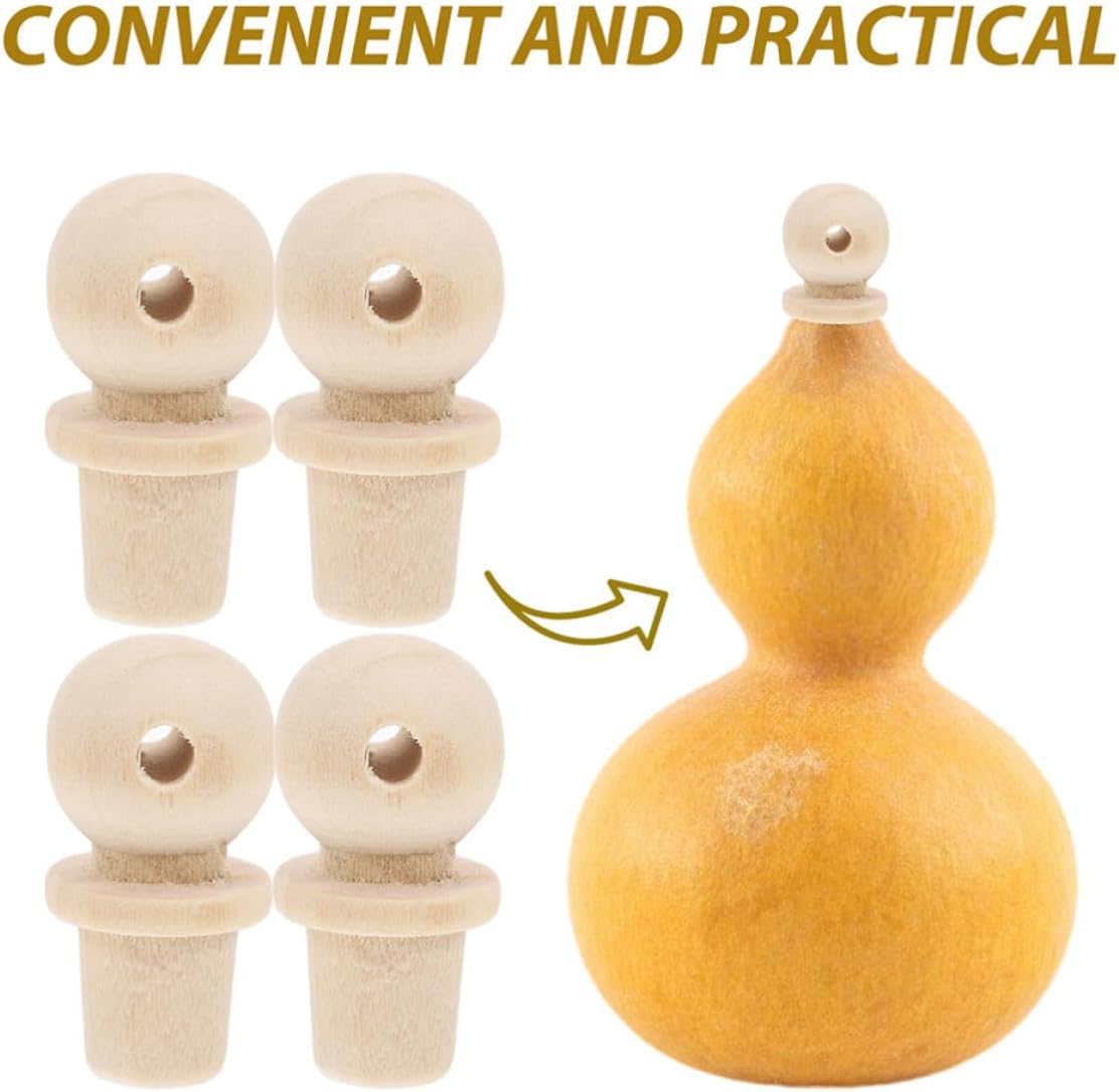 10Pcs Wooden Bottle Stoppers Smooth Surface for DIY Crafting Projects