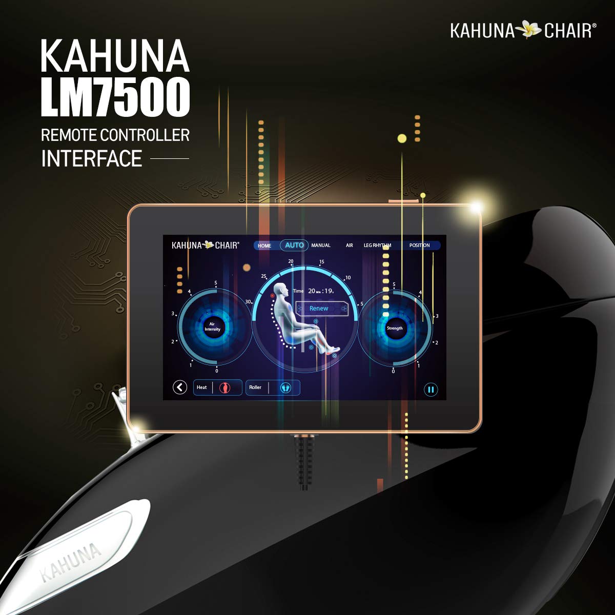 [NEW2021] Kahuna Massage Chair LM-7500 Brown - Design inspired by Modern futuristic architecture styles : Beauty