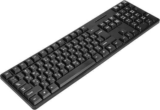 Arabic English Mechanical Keyboard Durable Ergonomic Gaming Computer Keyboard for PC Long Time Work ABS Black