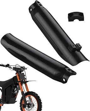 E Dirt Bike Front Fork Cover Wraps Boots for Tuttio Soleil01, Black