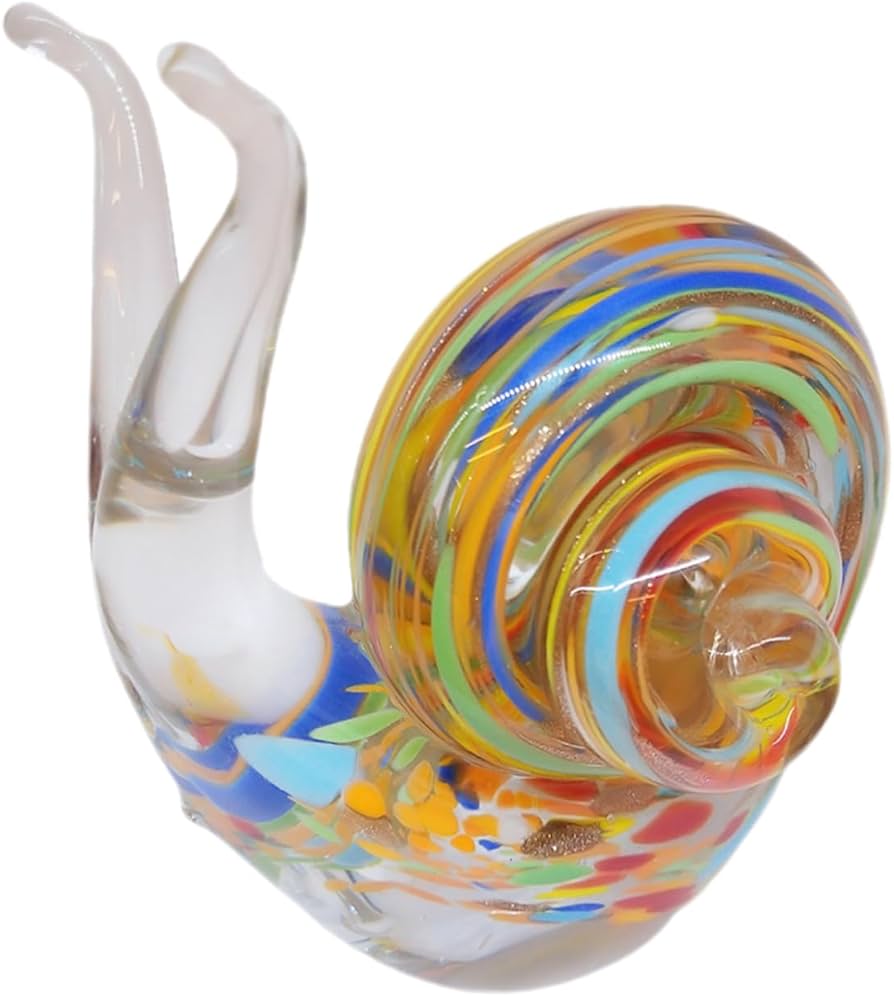 カタツムリ　ガラス細工　ミニチュア Amazon.co.jp: HOOTNEE カタツムリガラスの装飾品 アートガラス