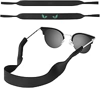 Vista 17 de MoKo Retenedor de lentes de neopreno (paquete de 2) de ajuste universal, retenedor de lentes de sol deportivos sin cola, correa de gafas de sol