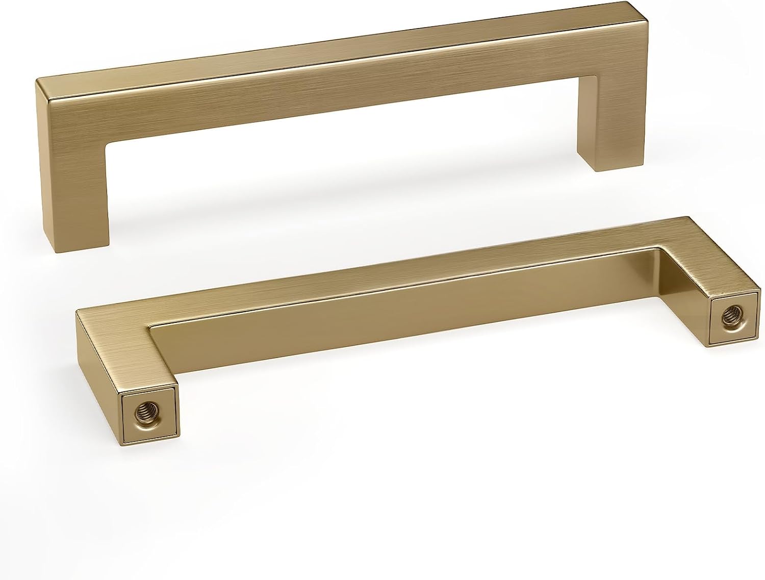 Goldenwarm 25 Pack 6-1/4in Champagne Bronze Cabinet Pulls Gold Cabinet Handles Champagne Drawer Pulls Brushed Bronze Drawer Handles T Bar Square Kitchen Dresser Hardware for Dresser Bedroom