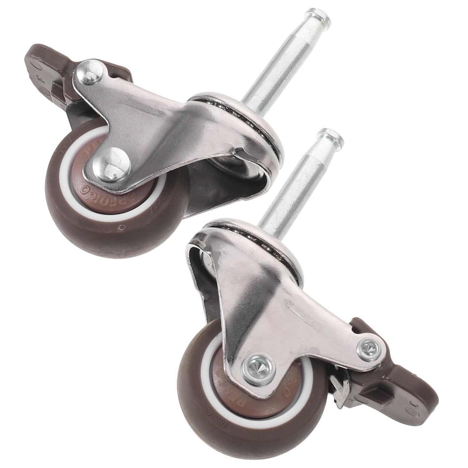 Stainless Steel Caster Wheels Heavy Duty Utility Cart Casters 2pcs 1.5 Inch with M8x38mm Shaft, Stable Support for Diaper Changing Tables and Nursery Furniture for Homes