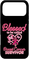 Vista 22 de Blessed Breast Cancer Survivor Awareness Christian Women Case for iPhone 17