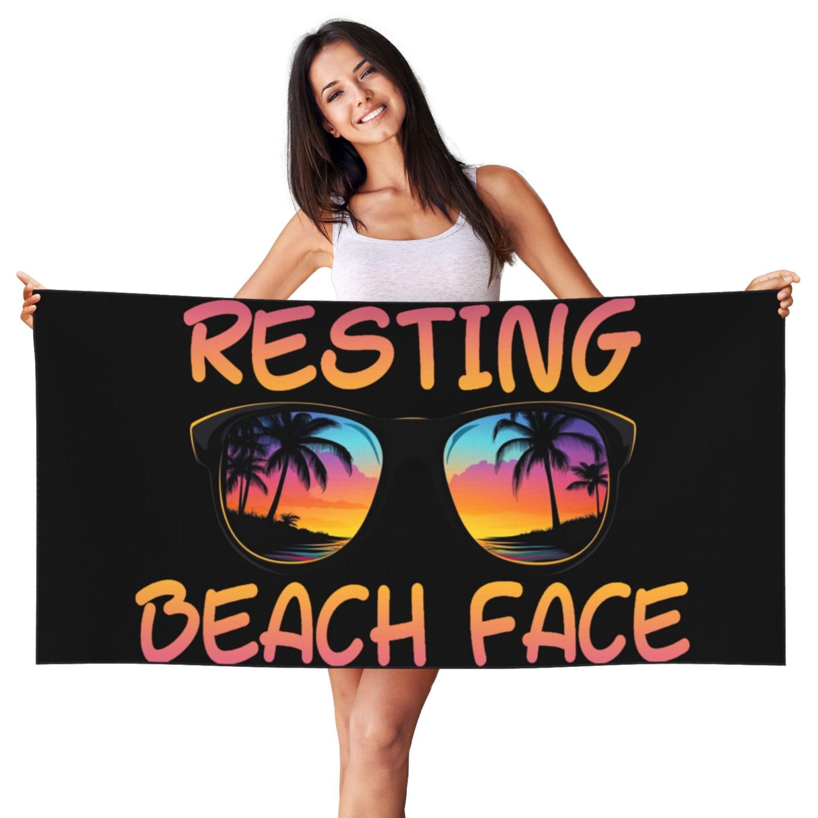 Smazdfxx Women's As Pic Quick Dry Beach Towel Resting Beach Face For Swimming Pool Sports Camping Gym Yoga Vacation Men