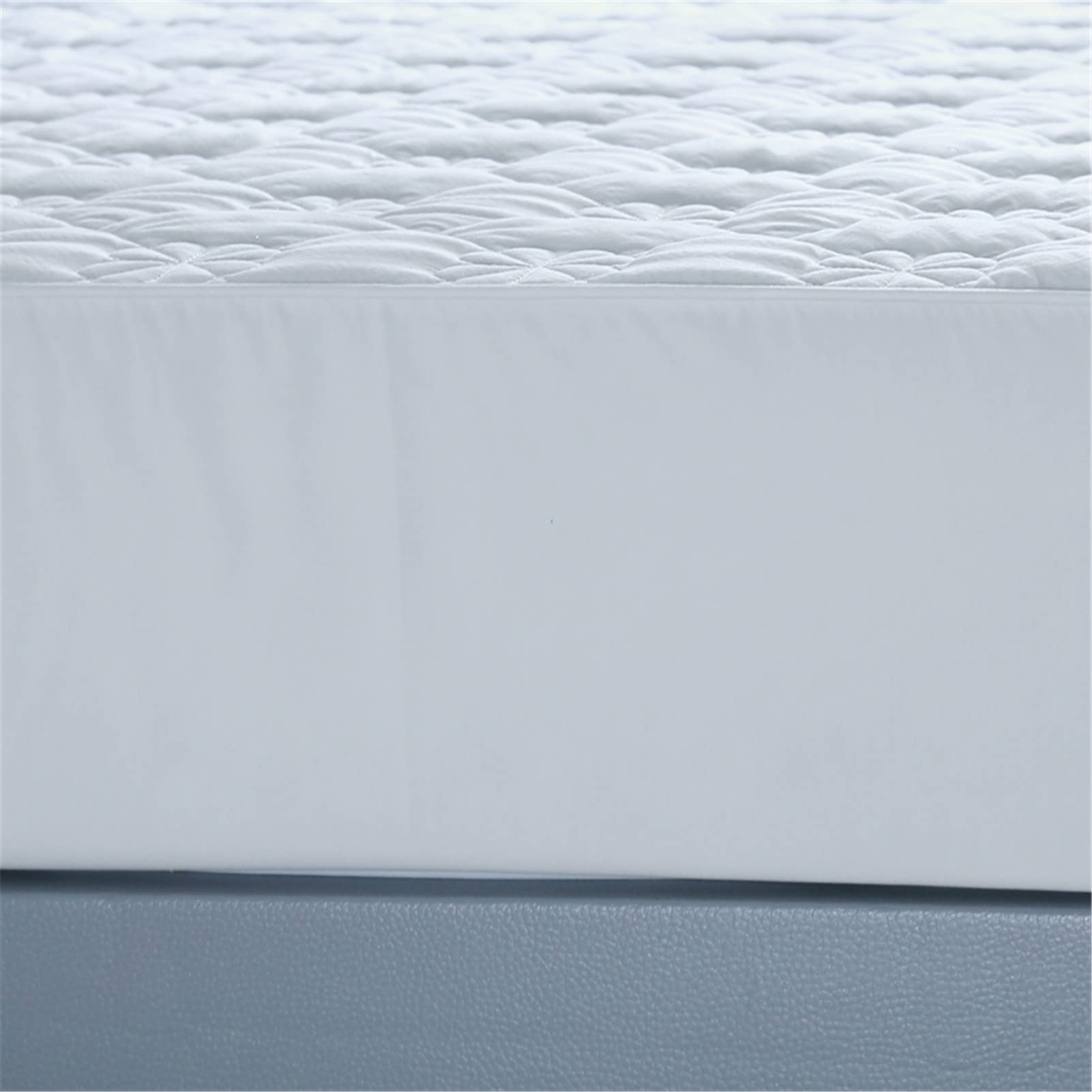 Protector Colchon, Home Protector de Colchón Acolchado, Cubrecolchón, De Fibra, Transpirable, Confortable, Cubre Colchón (Blanco-1,Grueso 120x200cm)