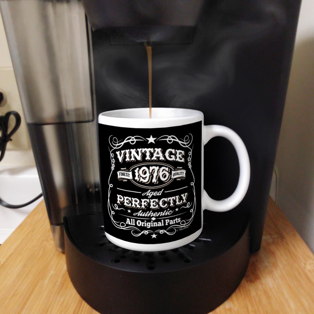 Amazon.com: ThisWear 50th Birthday Mug Vintage 1976 All Original Parts  Birthday Coffee Cup Bday 11oz Coffee Mug Black : Home & Kitchen