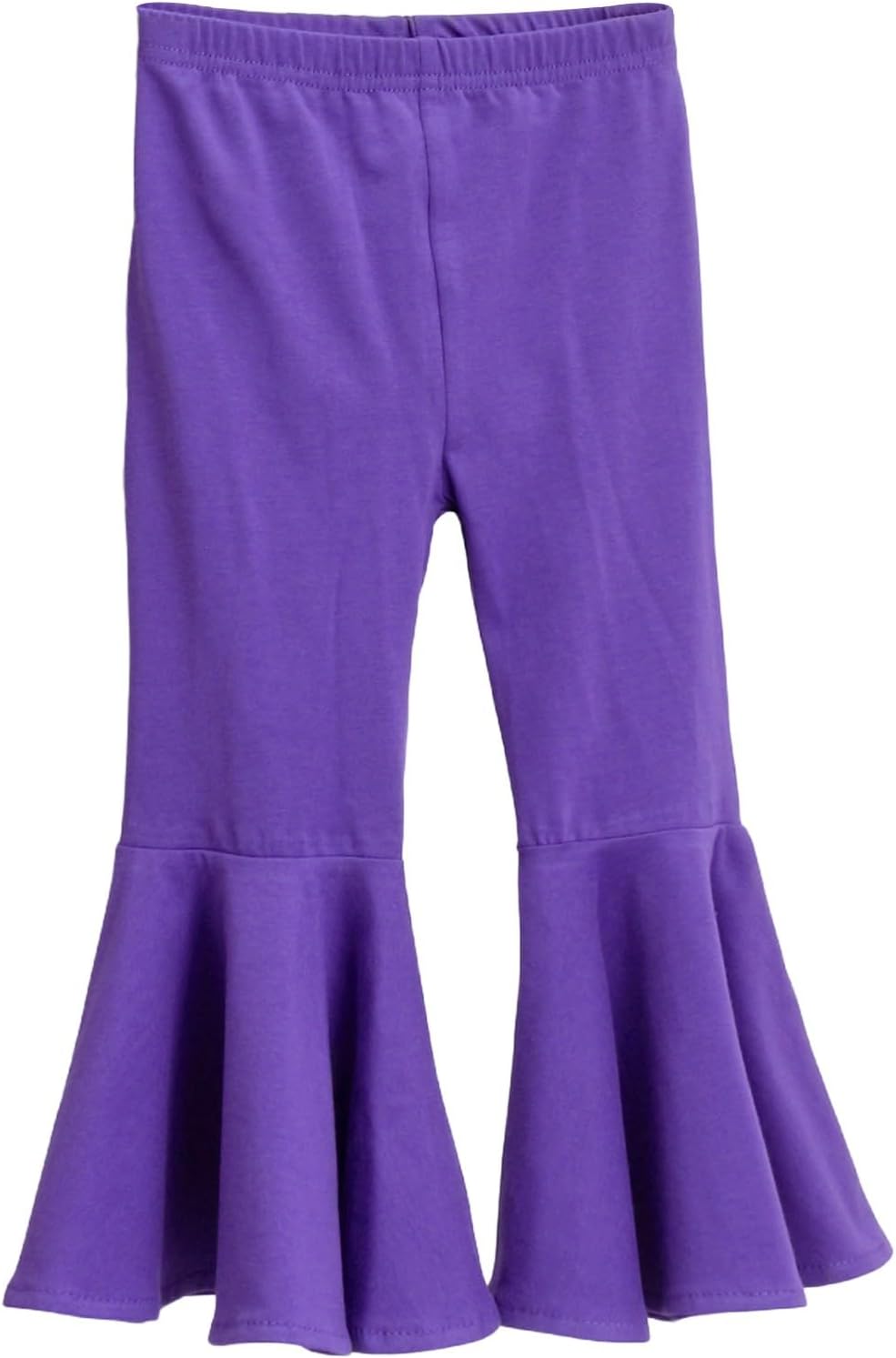 Children's Leggings Stretch Cotton Hem Pants Oversized Flare Pants Solid Color Winter Clothed for Girls