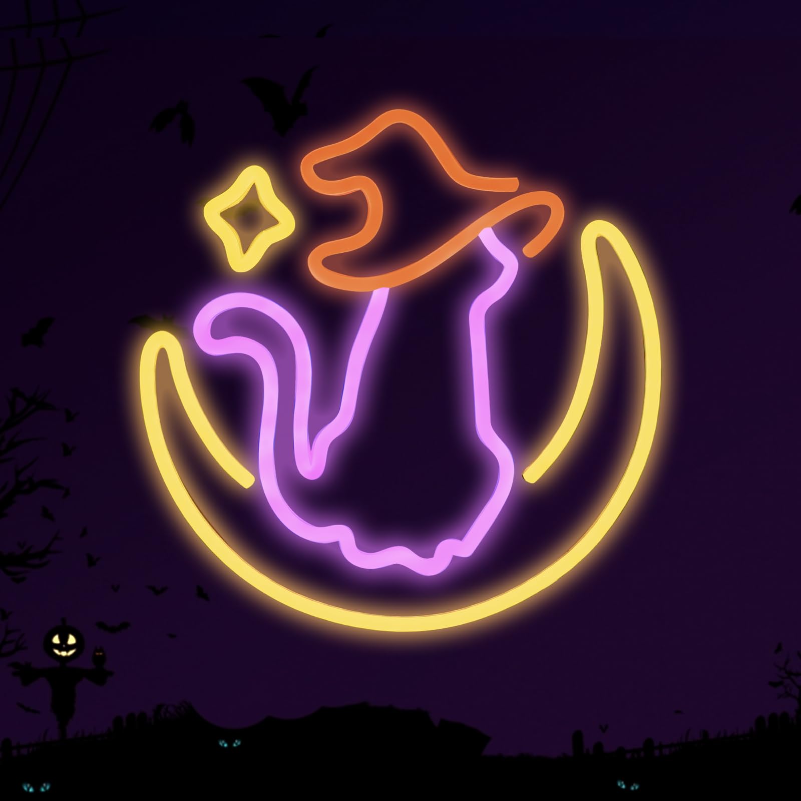 Amazon.co.jp: Qmetalart ハロウィン セーラームーン ネオンサイン、月