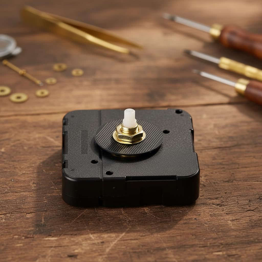 24-Hour Quartz Wall Clock Movement Replacement Parts Kit for Clock Making Repair Projects - Motor Module Kit for Wooden Metal Craft Clock Panel(B)