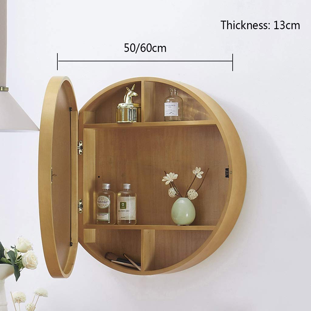 Mobiletto Pensile Per Bagno Con Specchio E 2 Ante – 60x17x58 Cm – Bianco, Ripiani Regolabili In Legno – Salvaspazio - 2