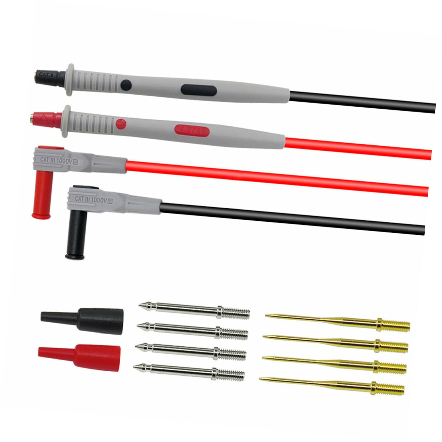 Kit Puntali Tester Multimetro 21 in 1 Morsetti Coccodrillo Elettrici e Sonde in Pvc per Test Affidabili Strumento di Misura per Elettricista