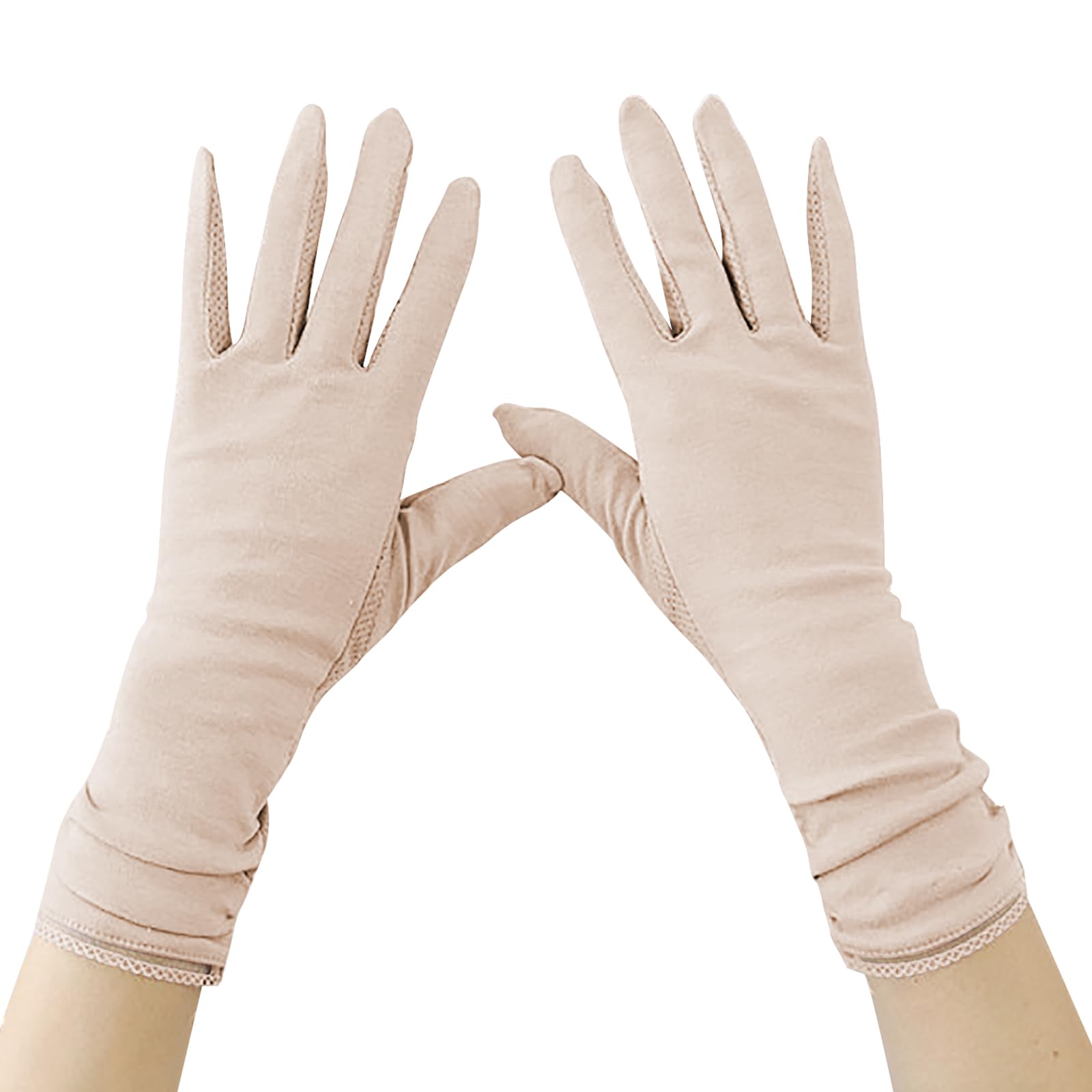 OhMill Gants UV pour la conduite - Gants de cyclisme pour femme - Protection UV - Doigt complet - 32 cm