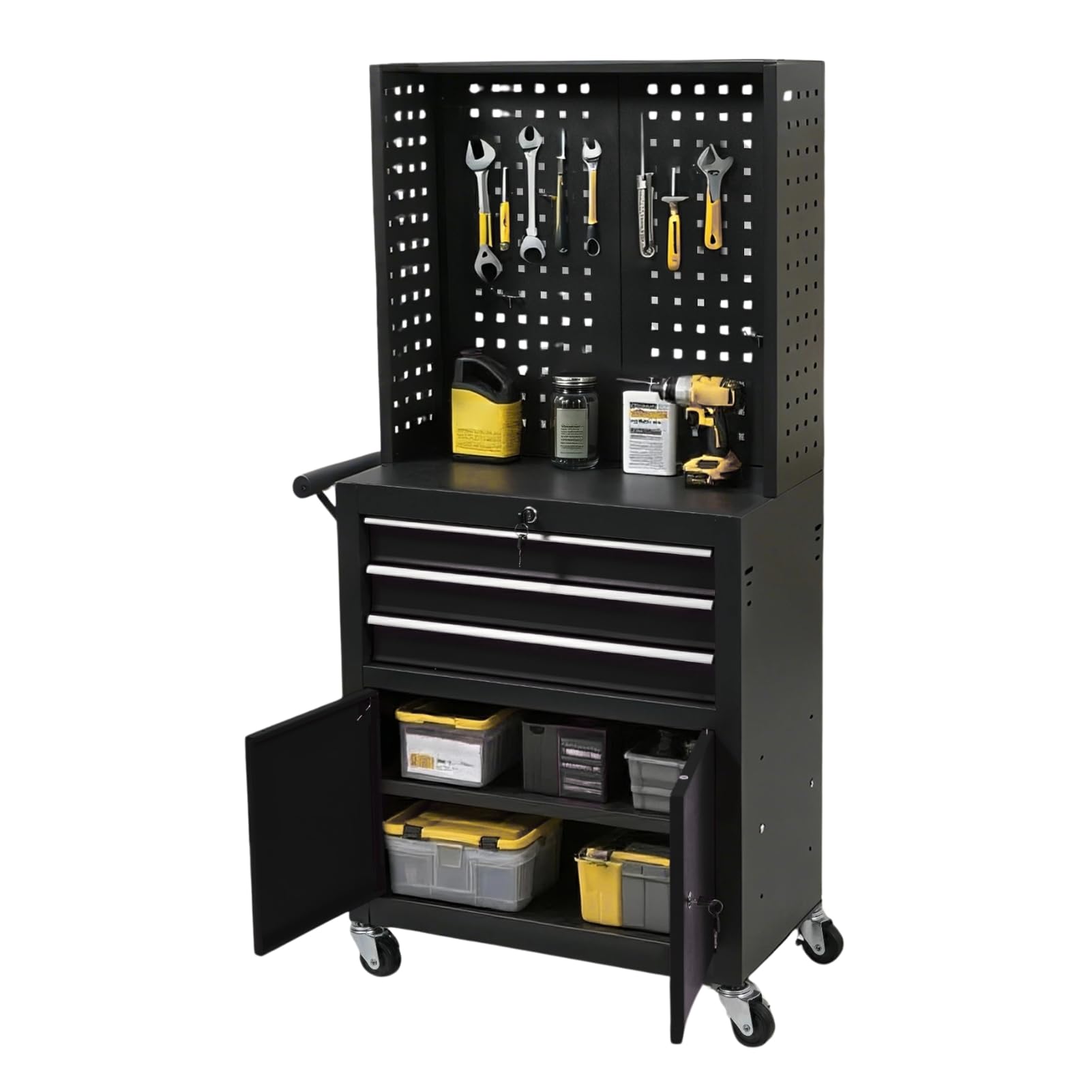Amazon.co.jp: SOFTSEA ツールキャビネット 鍵付き ツールワゴン 工具