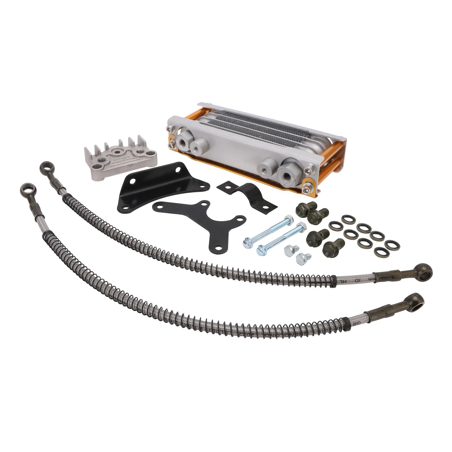Kit universale di raffreddamento del radiatore dell'olio per moto, per CRF XR KLX 50 70 90 110 125 140cc SSR Taotao Coolster Kayo Apollo Dirt Pit Bike ATV oro