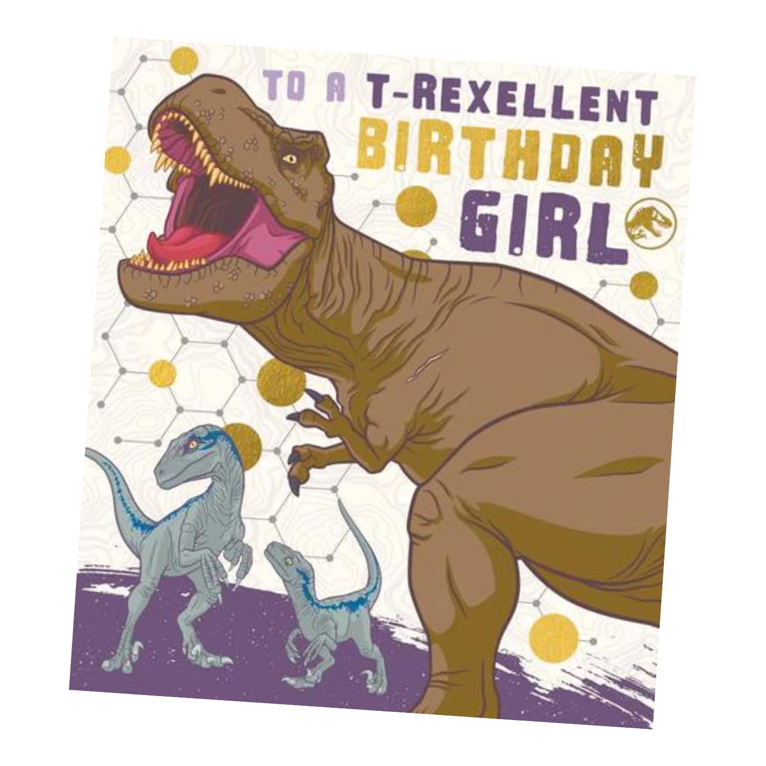 Official Jurassic World The Movie Birthday Card for a Girl, Birthday Card for Her, Recyclable Birthday Card, Officially Licensed Birthday Card