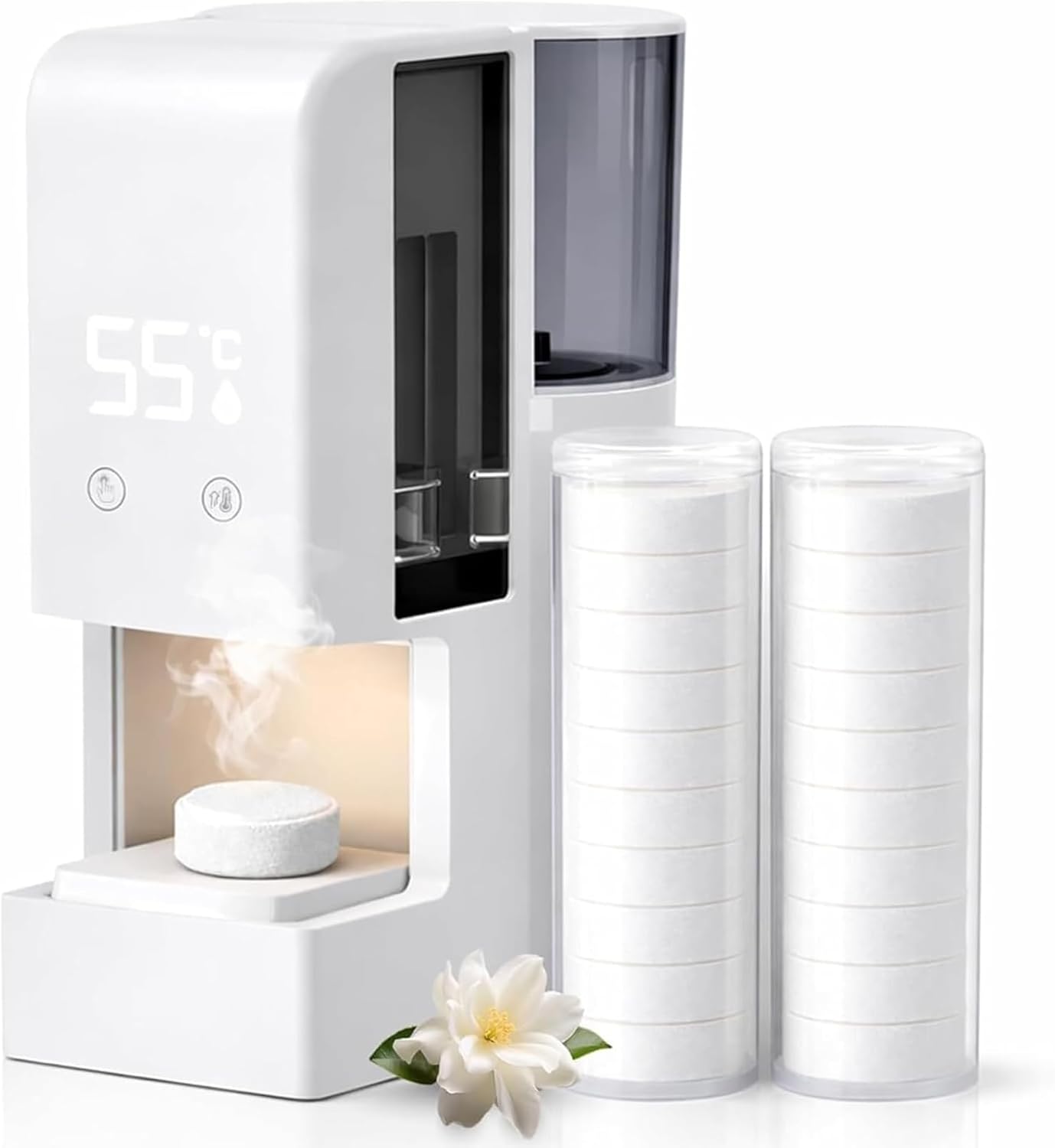 Hot Towel Dispenser with 40 Disposable Towels, Automatic Heating in 5 Seconds, Intelligent Temperature Control