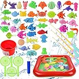🐟Einfache Spiele: Eine vielzahl von verschiedenen farben und verschiedenen fischspiel bietet kindern ein volles angelerlebnis, entwickeln sie dessen motorische fähigkeiten und um farben und meerestiere zu erlernen.
