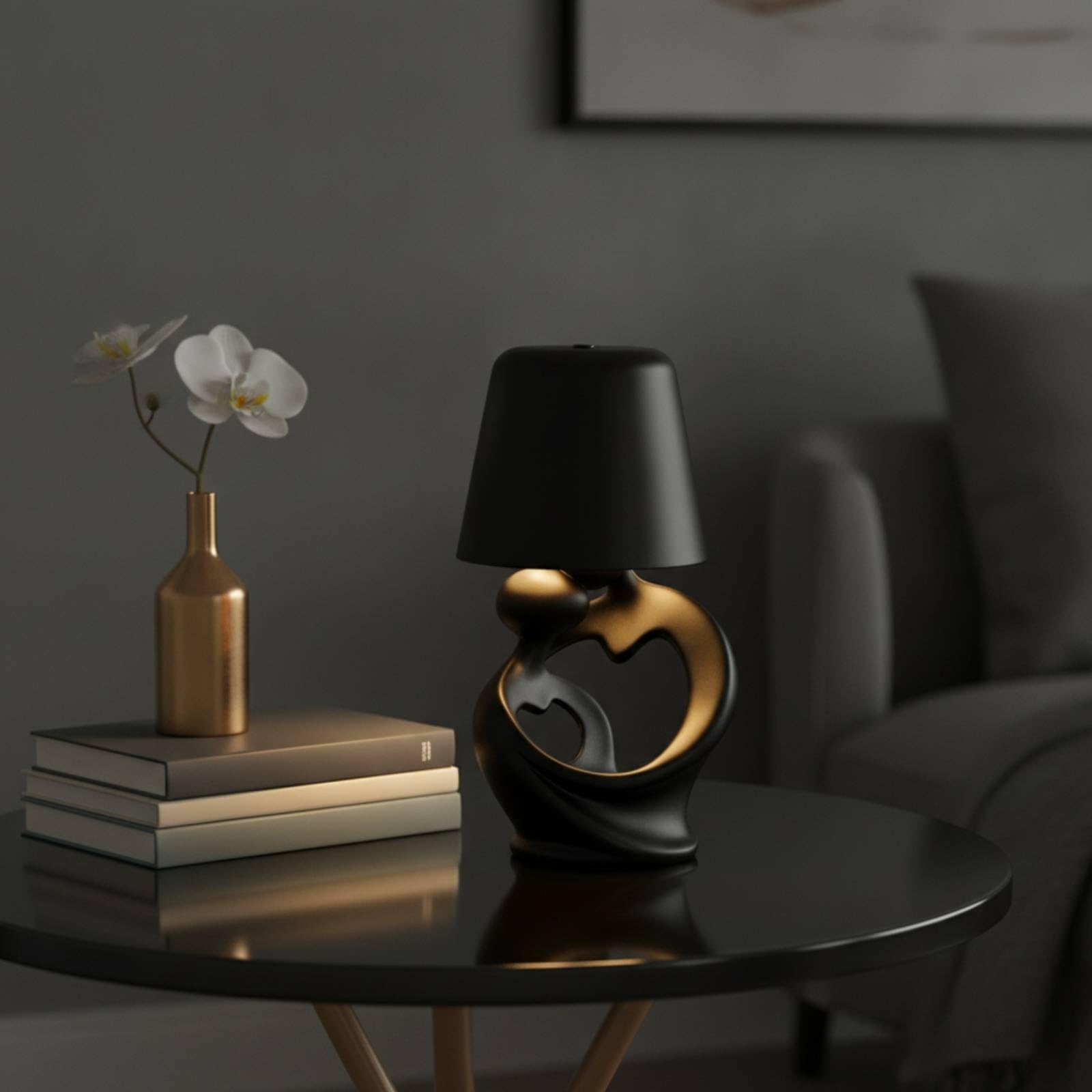 Jiuvaso Lampada da Comodino Decorativa Lampada da Tavolo Luce Notturna Lampada da Lettura Base a Cuore Cavo Paralume Cilindrico con Impostazioni Regolabili E, Bianco
