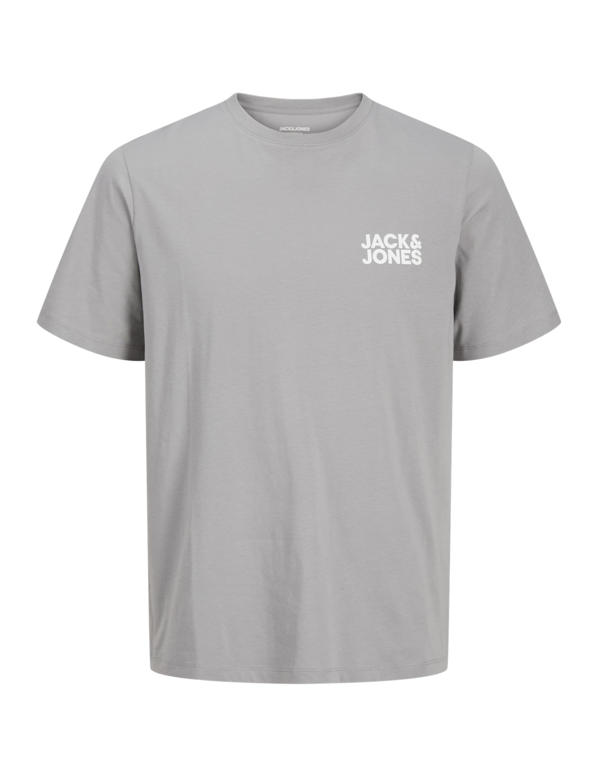 JACK & JONES Men's Jjecorp Logo Tee SS O-Neck Noos, Ultimate Grey, L