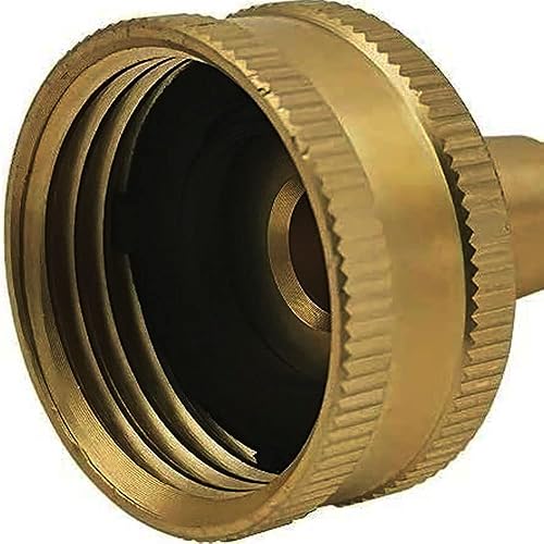 Miniatura 3 de TOCHUN Boquilla de manguera de alta presión ajustable con válvula de cierre, boquillas de latón resistente para mangueras de jardín de 34 pulgadas