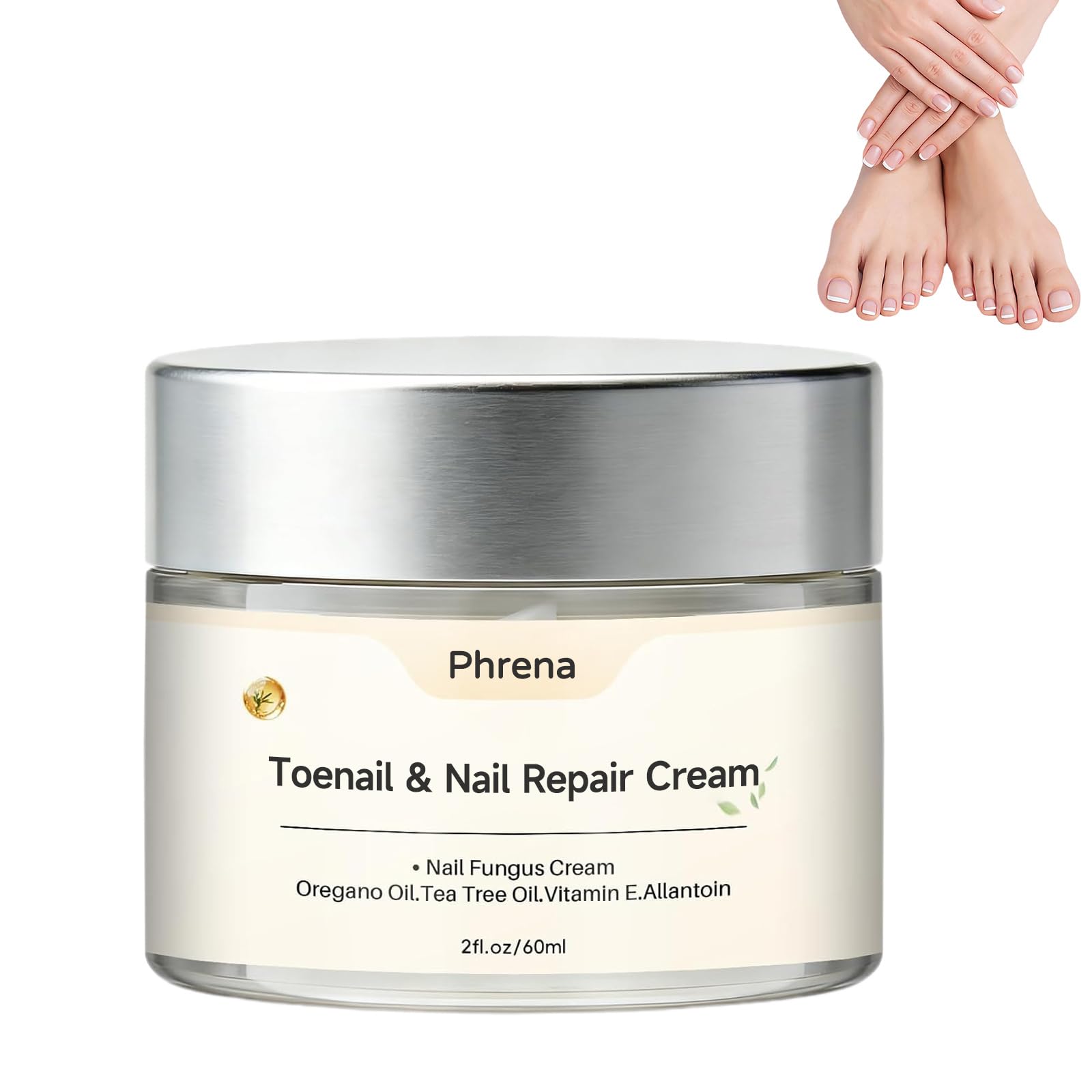 Phrena Nail Care Cream, Phrena Toenail & Nail Repair Cream, Professional Toenail Nail for Damaged - Natural Formula for All Skin Types (1PC)