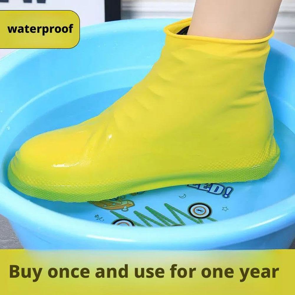 Fundas impermeables para zapatos, reutilizables, de silicona, se aplican a hombres, mujeres, niños, antideslizantes, fáciles de usar, resistentes al agua, al aire libre, ciclismo, senderismo