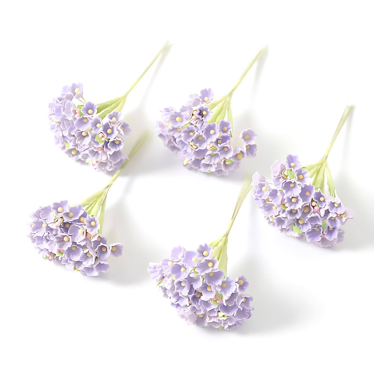 CENCERY Gypsophila Artificial Flowers Light Purple Fake Flowers 5 Pcs, Baby's Breath Wedding Bouquet Decor DIY Centrepieces Party Arrangements Fake Baby's Breath Artificial Gypsophila — image 1