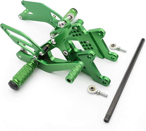 Miniatura 1 de Krace Juego de estriberas delanteras para motocicleta, reposapiés, pedales de cambio de freno, totalmente ajustables, apto para Yamaha YZF R6