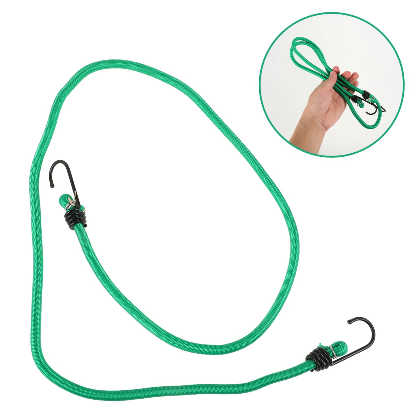 INOOMP 10pezzi Corda Elastica Multiuso per Esterni di Corda Elastica per Legare Borse da Campeggio con Ganci Fascia per Valigie e Tende